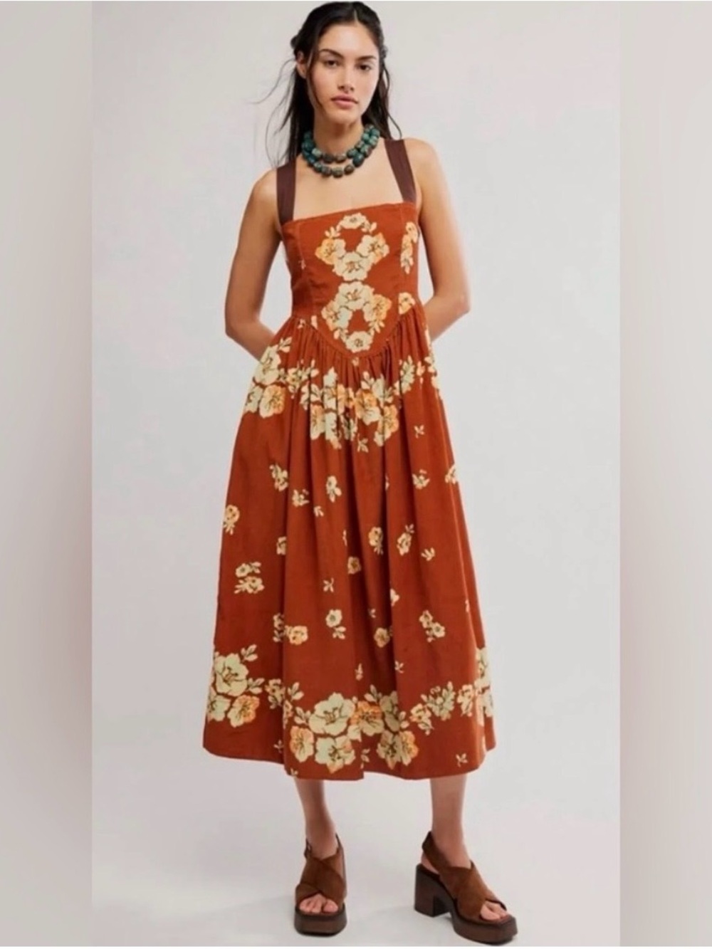 Free People Until Dawn Midi Dress Size Large - Picture 11 of 15
